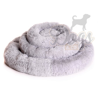 Fluffy Donut 80 cm Lichtgrijs