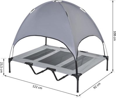 Dogs&Co Honden ligbed met zonnedak 