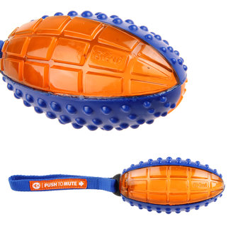 Gigwi Rugby Ball  Push To Mute Blauw/Oranje