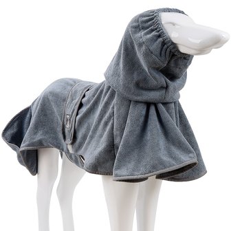 Honden-badjas-super-absorberend-grijs-Hondenhanddoek