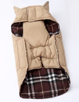 Hondenjas "Burberry design"  english style Bruin