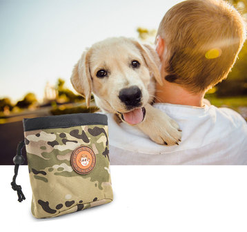 Beloningstasje Zwart Camo - Voertasje voor training