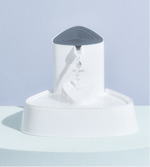 Els Pet Drinkfontein met filter - Katten/Honden - 3 Liter - Wit/Grijs