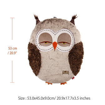 GiGwi Snoozy Friendz Uil - ligkussen voor kleine honden of katten