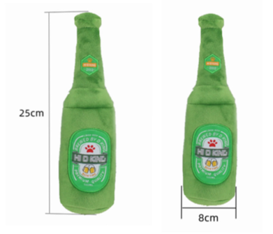 Hondenspeelgoed Flesje Bier 25cm