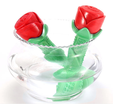 Bijtspeelgoed Rose Gift voor Kleine Honden of Puppies - Rood