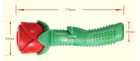 Bijtspeelgoed Rose Gift voor Kleine Honden of Puppies - Rood