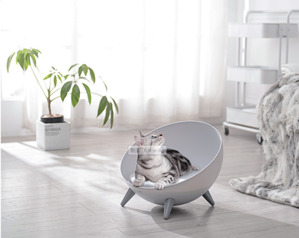 Cats&Co Hemisferische Designer Kattenstoel Kunststof Wit