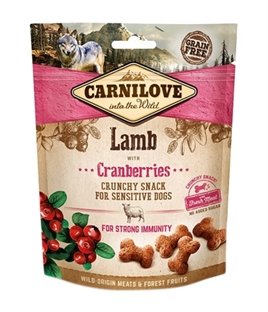 Carnilove Crunchy Snack Lam / Cranberries van 200 gr