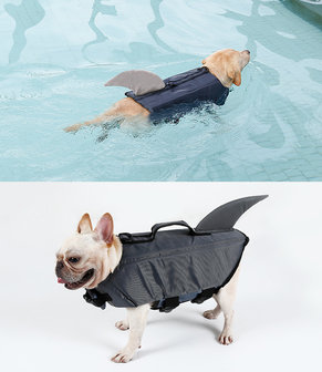 Zwemvest voor honden  SHARK Grijs