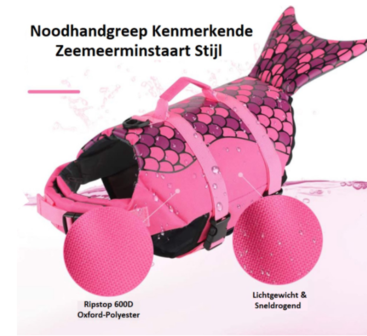 Dogs&amp;Co Zwemvest voor honden MERMAID diverse maten