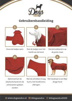 Dogs&Co Honden Badjas Rood