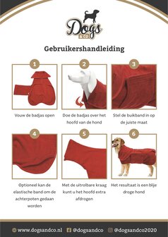 Dogs&amp;Co Honden Badjas Rood