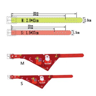 Kerst Halsband met Bandana Maat M Rood