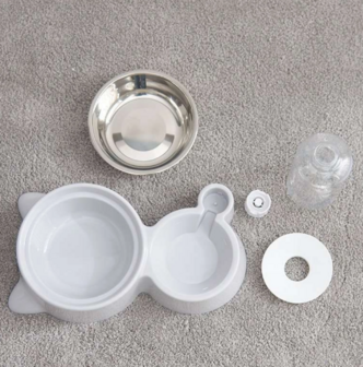 Voerbak En Automatische Waterbak Voor Kat Of Kleine Hond – Groen
