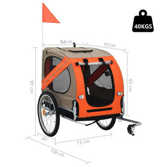 Dogs&amp;Co Hondenfietskar Premium - zwart tot 40KG