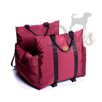 Dogs&amp;Co Luxe Honden autostoel  Royal+ Bordeaux Waterproof