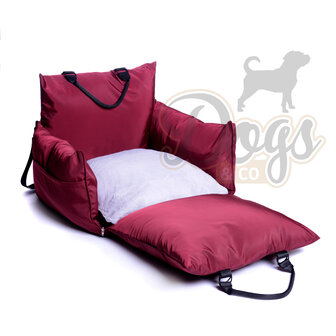 Dogs&amp;Co Luxe Honden autostoel  Royal+ Bordeaux Waterproof