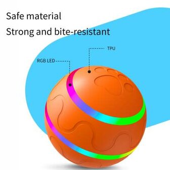 Intelligente automatische roterende waterproef led bal met afstandsbediening - geel