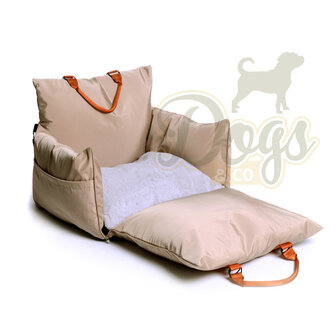 Dogs&amp;Co Luxe Honden autostoel  Royal+ TAUPE Waterproof