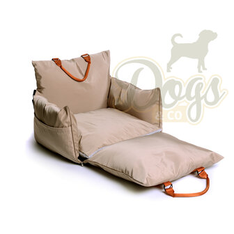 Dogs&amp;Co Luxe Honden autostoel  Royal+ TAUPE Waterproof