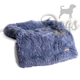 Zachte fluffy hondenmat voor bank Maat L Antraciet 120x90cm