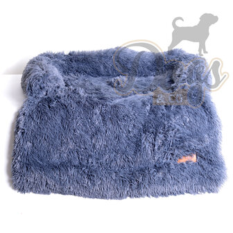 Zachte fluffy hondenmat voor bank Maat L Antraciet 120x90cm