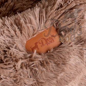 Zachte fluffy hondenmat voor bank Maat S Khaki 75x75cm