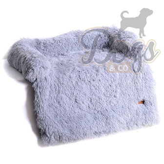 Dogs&amp;Co Zachte fluffy hondenmat voor bank Maat S Grijs 75x75cm