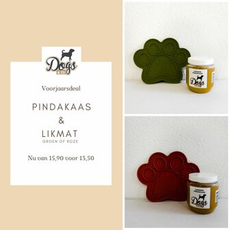 Voorjaarsdeal Dogs&Co pindakaas en likmat 