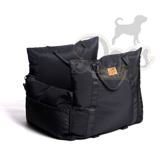 Dogs&Co Luxe Honden autostoel  Royal+  ZWART Waterproof 