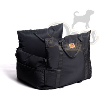 Dogs&amp;Co Luxe Honden autostoel  Royal+  ZWART Waterproof 