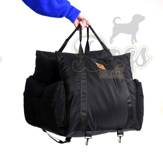 Dogs&amp;Co Luxe Honden autostoel  Royal+  ZWART Waterproof 