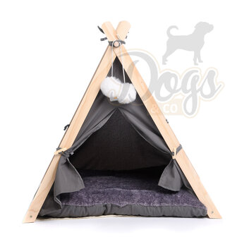 Dogs&Co Tippi Tent voor katten of kleine honden Grijs
