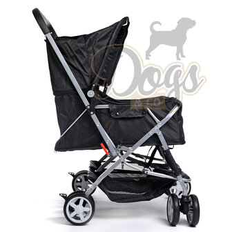 Paws&Pals Dubbele hondenbuggy  Zwart 