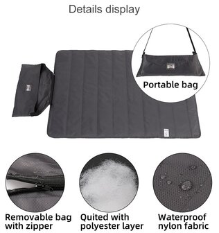  Honden reisdeken Grijs 100x70 CM Waterproof