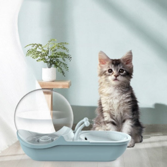 Drinkfontein met filter - Katten/Honden - 4,5 Liter - Blauw