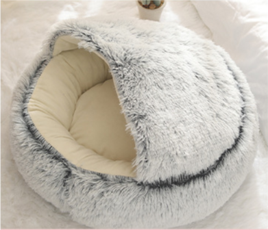 Kattenmand - Luxe Kattenbed - Kattenkussen - Donut - 65cm - Grijs
