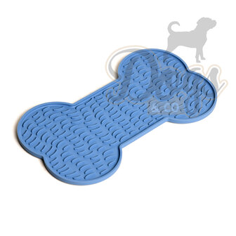 Dogs&amp;Co Likmat Bone Blauw  voor hond of kat 