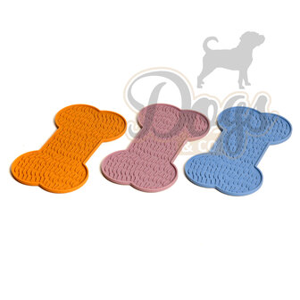 Dogs&amp;Co Likmat Bone Blauw  voor hond of kat 