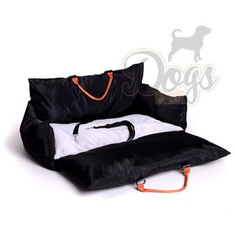 Dogs&Co Luxe Honden autostoel  Royal+ XL  ZWART Waterproof 