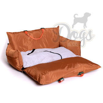  Dogs&amp;Co Luxe Honden autostoel  Royal+ XL  BRUIN Waterproof 