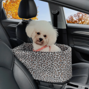 Dogs&amp;Co Luxe honden autostoel ROYAL Mini Leopard