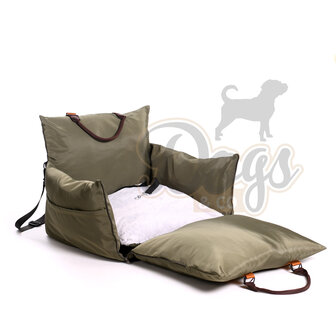 Dogs&Co Luxe Honden autostoel  Royal+  Army Waterproof 