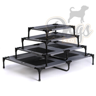 Dogs&amp;Co Stretcher Grijs - Dierenbed Outdoor -  72x62x18cm - Maat M