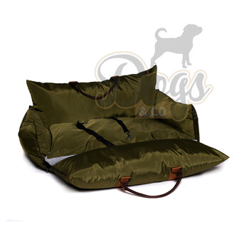 Dogs&amp;Co Luxe Honden autostoel  Royal+ XL  ARMY Waterproof 