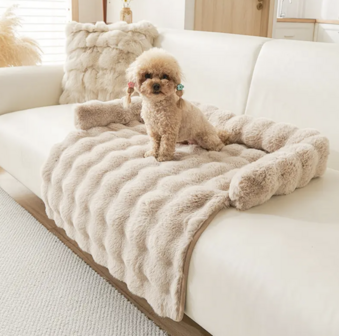 Ultrazacht Bankdeken voor Honden - Beige (75 cm)