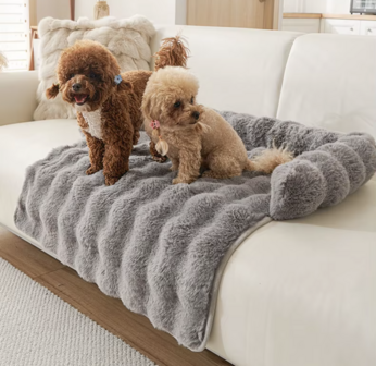 Ultrazacht Bankdeken voor Honden - Grijs (75 cm)