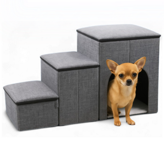 Dogs&amp;Co&reg; Hondentrap met opslagruimte Grijs