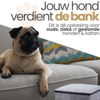 Dogs&amp;Co&reg; Hondentrap met opslagruimte Grijs